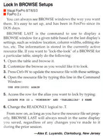Alex Luyando's FoxPro Advisor Magazine Submission